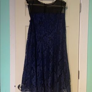 Flattering blue skater dress